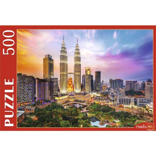 Пазлы Малайзия башни Петронас на закате 500 элементов Рыжий кот ГИП500-0610