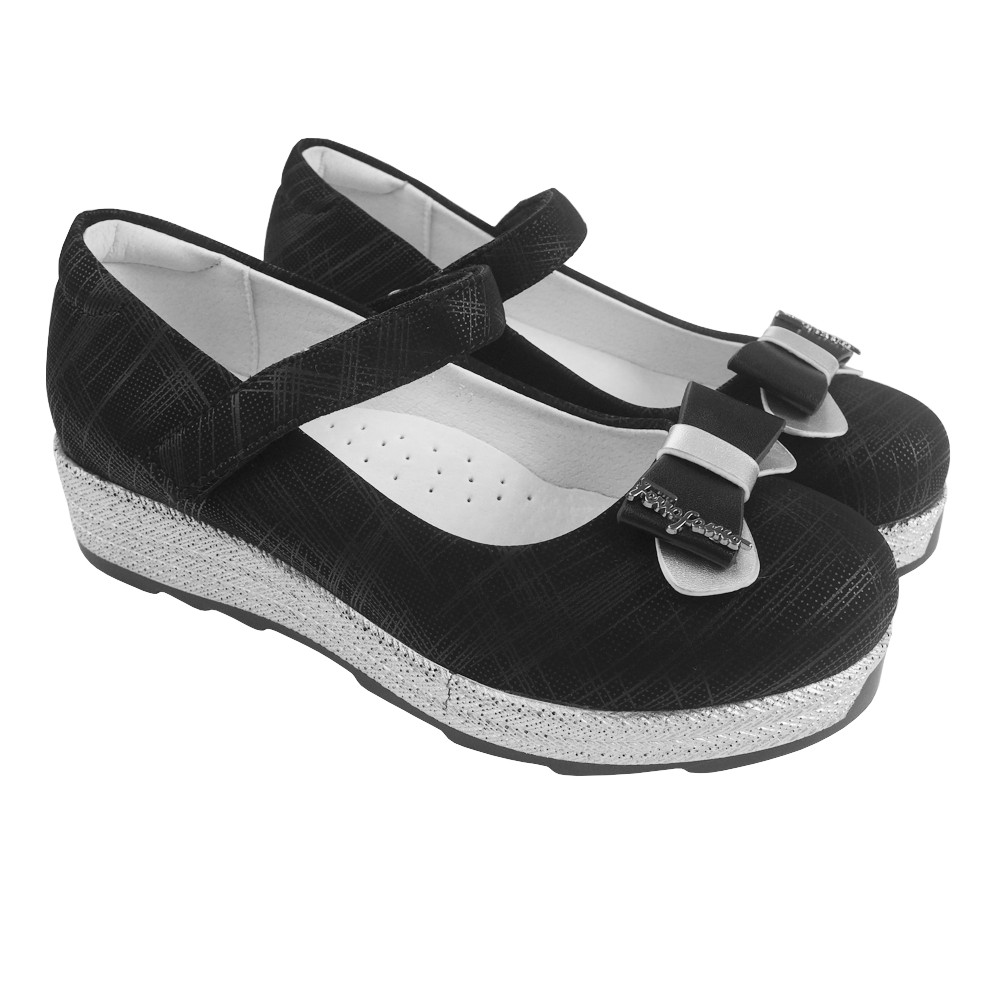 Школьные туфли для девочек на платформе