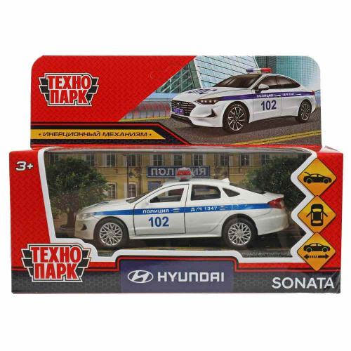 Коллекционная машинка Hyundai Sonata Полиция Технопарк SONATA-12POL-WH фото 8