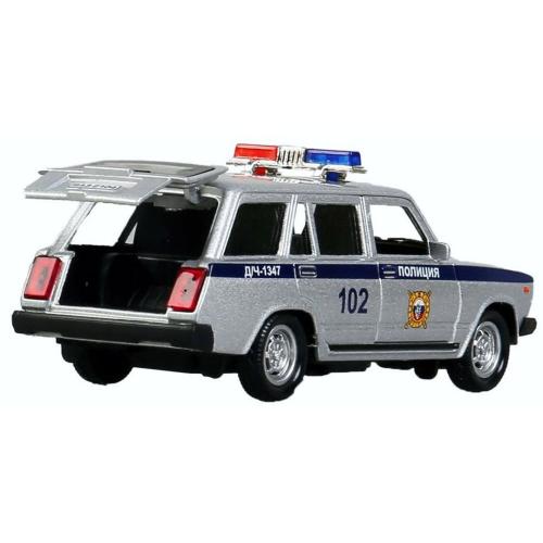 Машинка металлическая ВАЗ 2104 полиция Технопарк 2104-12POL-SR фото 2