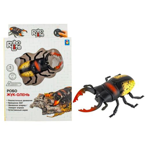 Интерактивная игрушка на инфракрасном управлении Робо жук олень желтый 1toy Т16603 фото 2