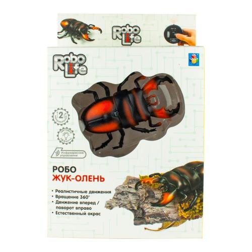 Интерактивная игрушка на инфракрасном управлении Робо жук олень красный 1toy Т16444 фото 3