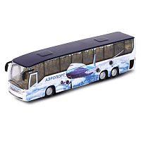 Металлическая инерционная машинка Автобус Аэропорт Технопарк CT10-025(SB)