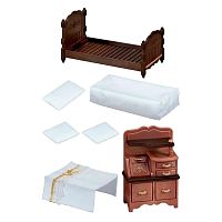 Игровой набор Sylvanian Families Классические коричневые кровать и комод Epoch 2075