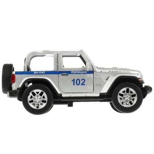 Металлическая машинка Jeep Wrangler Rubicon Полиция Технопарк RUBICON3D-12SLPOL-SR фото 2