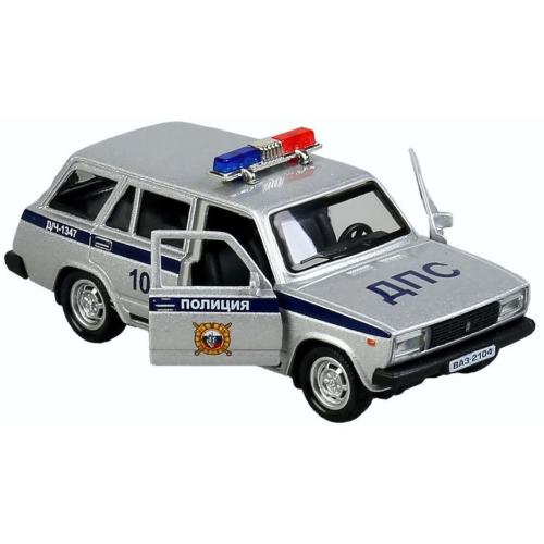 Машинка металлическая ВАЗ 2104 полиция Технопарк 2104-12POL-SR фото 4