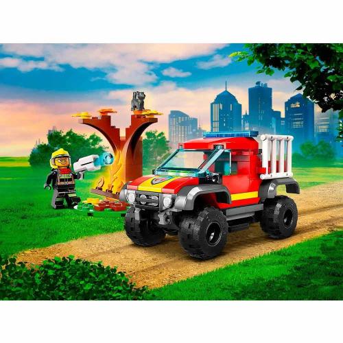 Конструктор Lego City 60393 Спасательный пожарный внедорожник фото 4