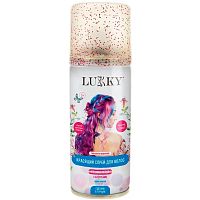 Спрей-аэрозоль для временного окрашивания волос Lukky 1toy Т23419 розовый с блестками