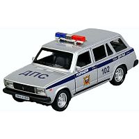 Машинка металлическая ВАЗ 2104 полиция Технопарк 2104-12POL-SR