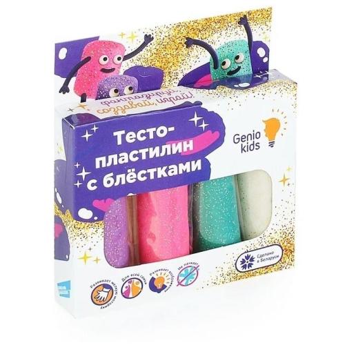 Набор для детской лепки Тесто-пластилин 4 цвета с блёстками Dream Makers TA1087 фото 2