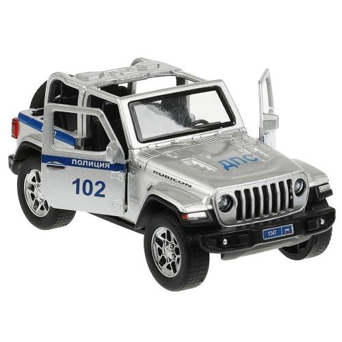 Металлическая машинка Jeep Wrangler Rubicon Полиция Технопарк RUBICON3D-12SLPOL-SR фото 4